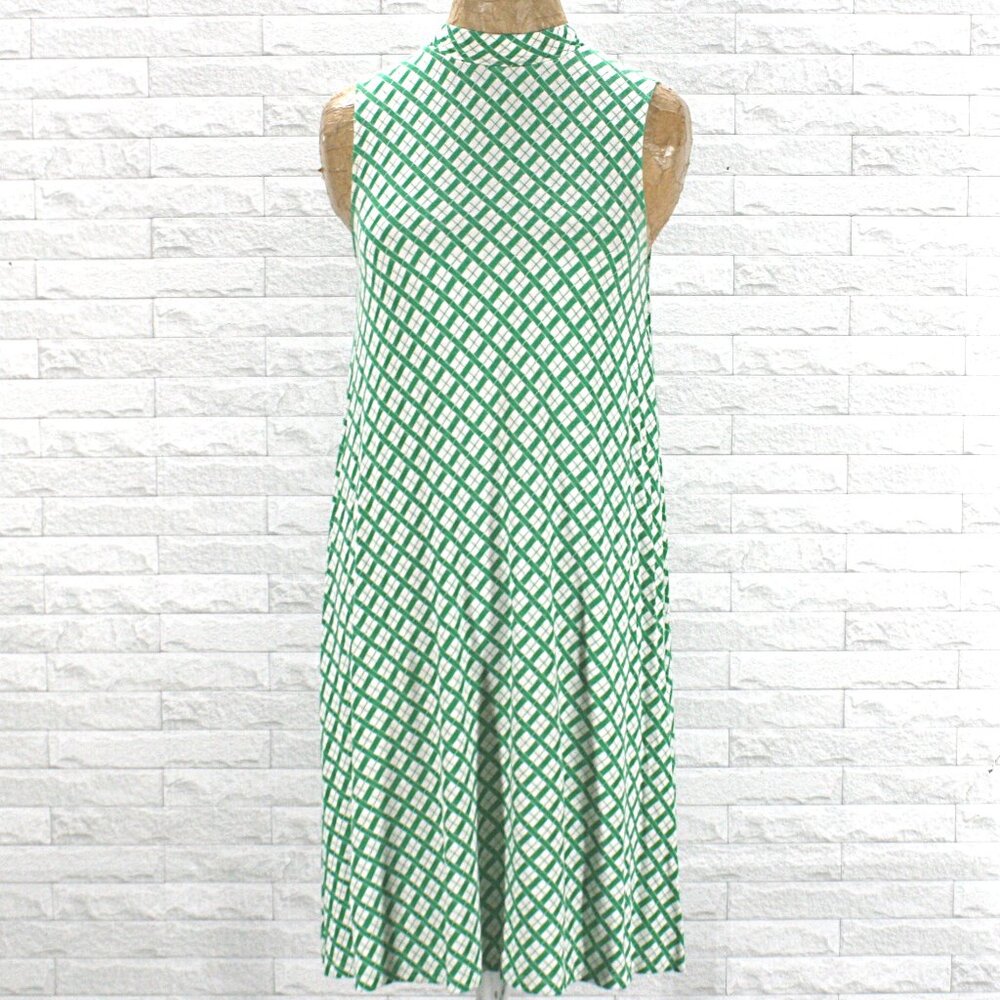 CHARMING CHARLIE Dress Plaid Sleeveless Flowy Tunic House Nap Green Small